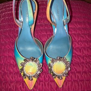 Gianni Bini Vivyee Rainbow Rhinestone Sling Back - 8.5M